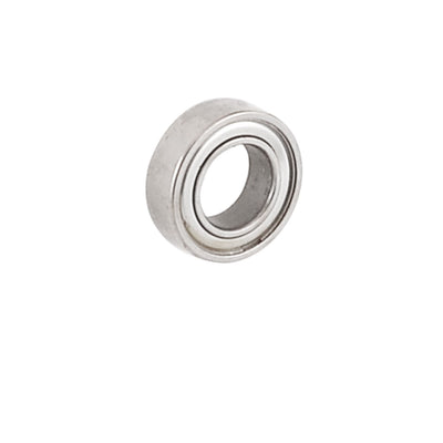Harfington 13mm×7mm×4mm Shielded Deep Groove Ball Shaft Bearing Silver Tone