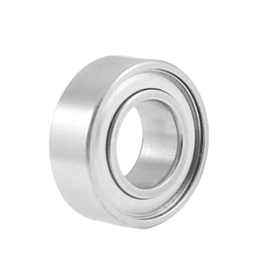 Harfington 14mm×7mm×5mm Shielded Deep Groove Ball Shaft Bearing Silver Tone