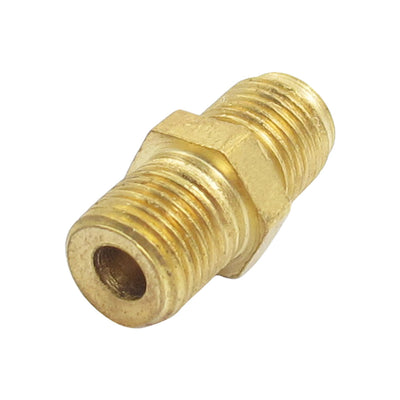 Harfington 1/8 Male Threaded Straight Brass Connector Water Gas Pipe Fitting