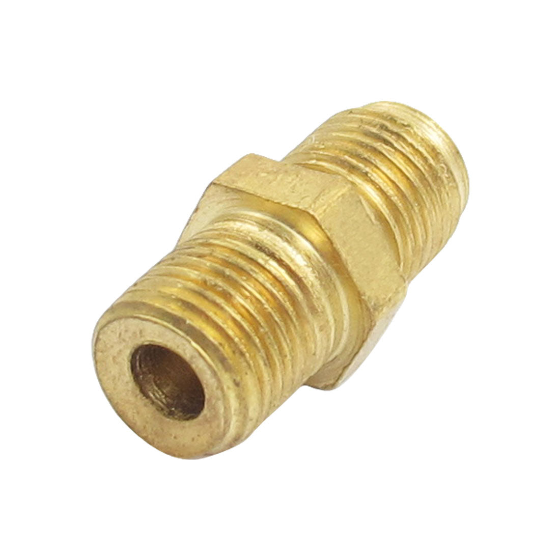 Harfington 1/8 Male Threaded Straight Brass Connector Water Gas Pipe Fitting