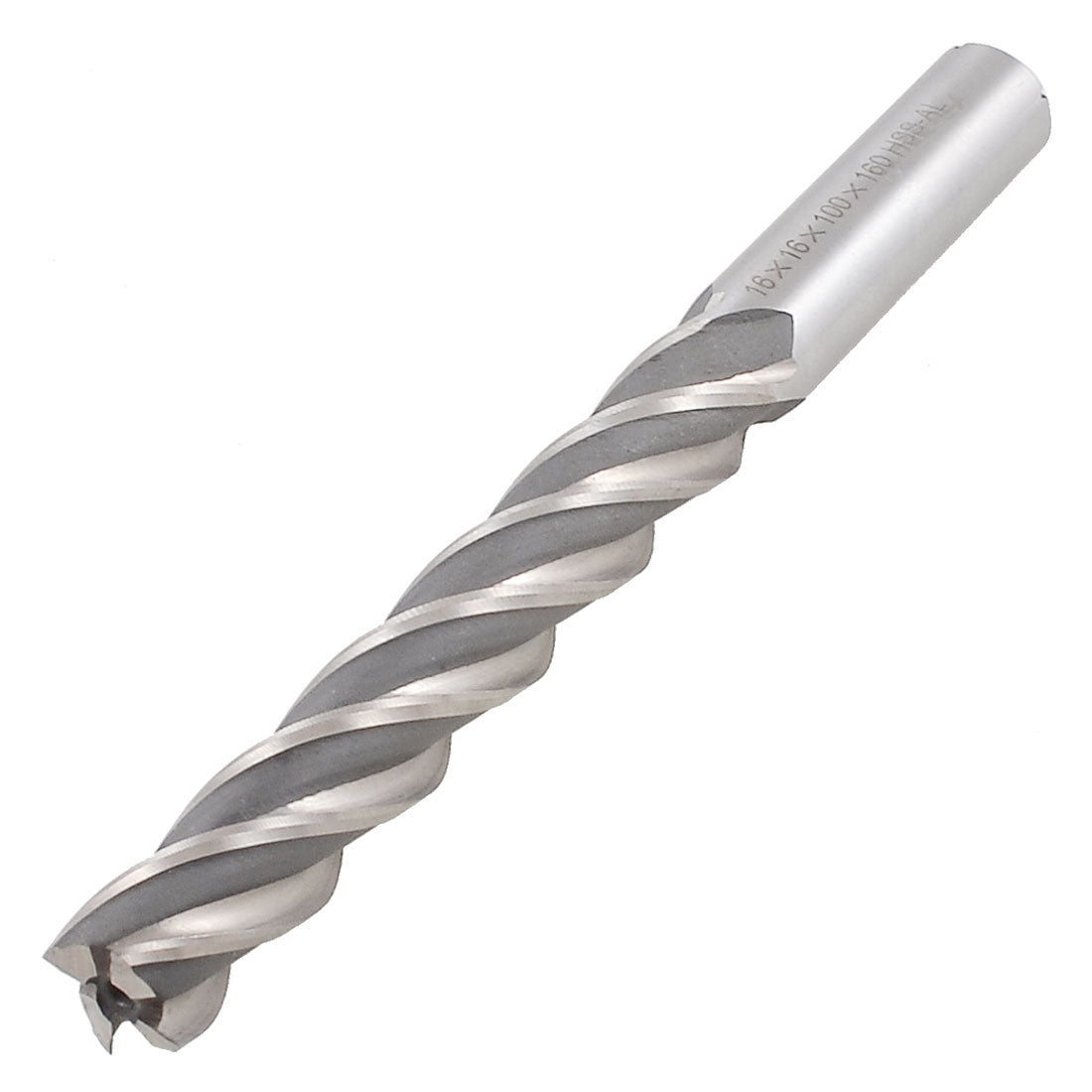 Harfington 16mm×16mm×100mm×160mm 4 Flutes HSS AL End Mill Milling Cutter Tool
