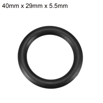 Harfington 10pcs Black Rubber Oil Seal O Ring Sealing Gaskets 40mm×28mm×6mm