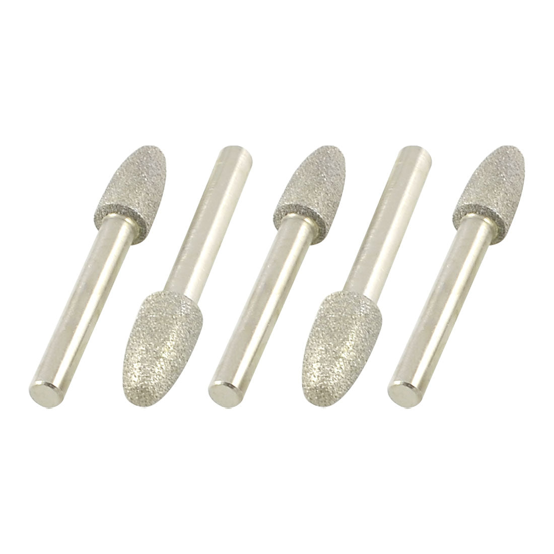 Harfington 5pcs Alloy Shank Tapered Tip Diamond Mounted Points Buffing Bits 6mm×10mm