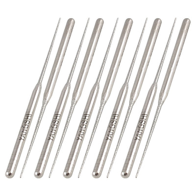 Harfington 10 Pieces Taper Tip Alloy Shank Diamond Mounted Points Buffing Bits 3mmx30mmmx2mm
