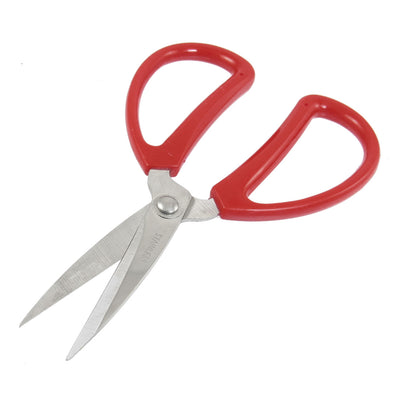Harfington 6.7" Long Red Plastic Grip Stainless Steel Blade Craft Cutter Scissors