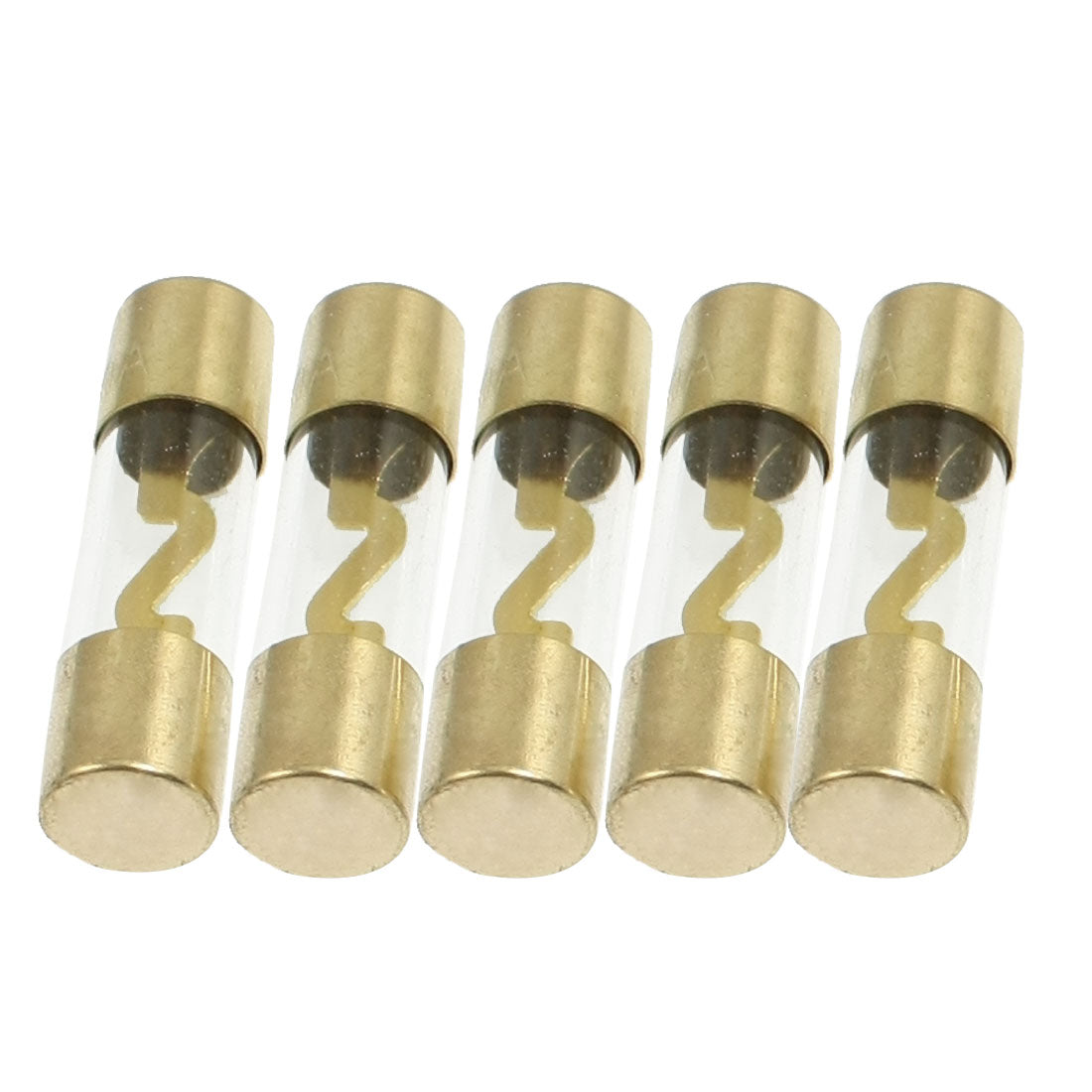Harfington 5pcs Gold Tone Clear Audio AGU Safety Fuse for Truck 60A