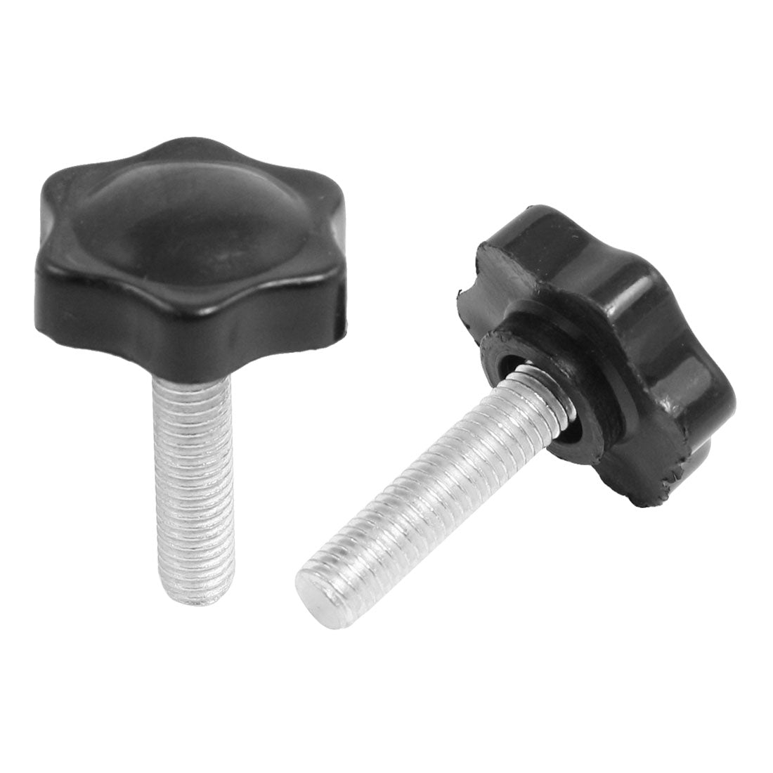 Harfington 2pcs M8×32mm Male Thread 30mm Star Head Clamping Knob Black