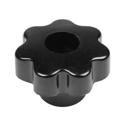 Harfington M12 50mm Dia Thread Black Plastic Through Hole Star Head Clamping Knob Grip