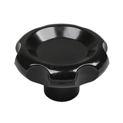 Harfington Female Threaded Screw On Type M12 70mm Diameter Corrugated Knob Black