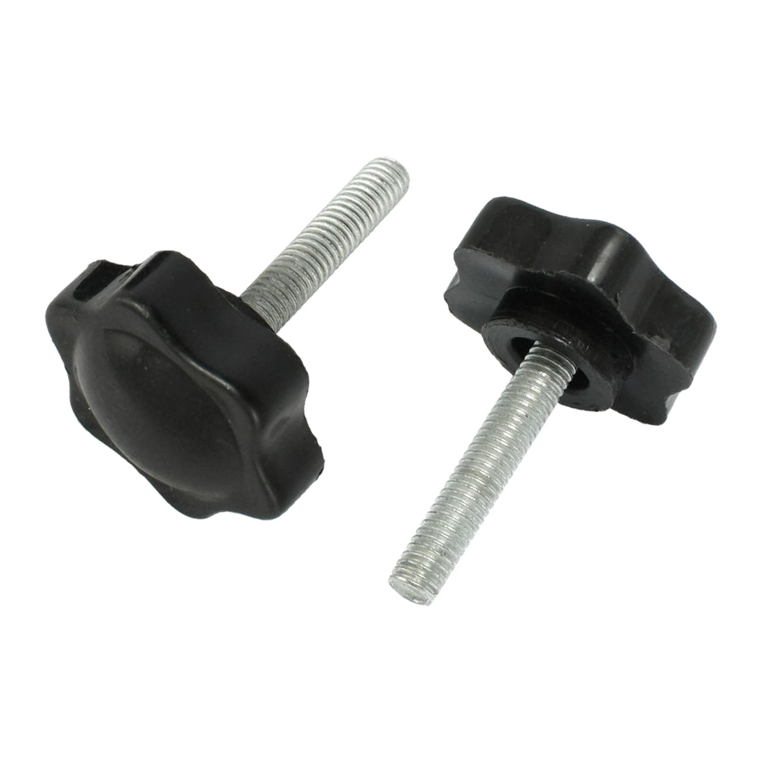 Harfington 2pcs M6×30mm Male Thread 32mm Star Head Clamping Knob Black