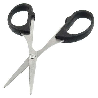 Harfington Stainless Steel Blade Black Plastic Handgrip Mini imitated Hair Scissors Shears