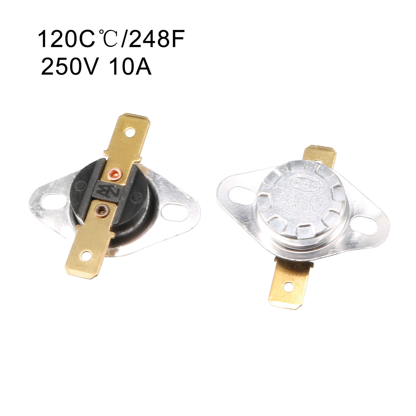 Harfington 5pcs 120 Celsius 248F Normal Close Temperature Controlled Switch KSD301