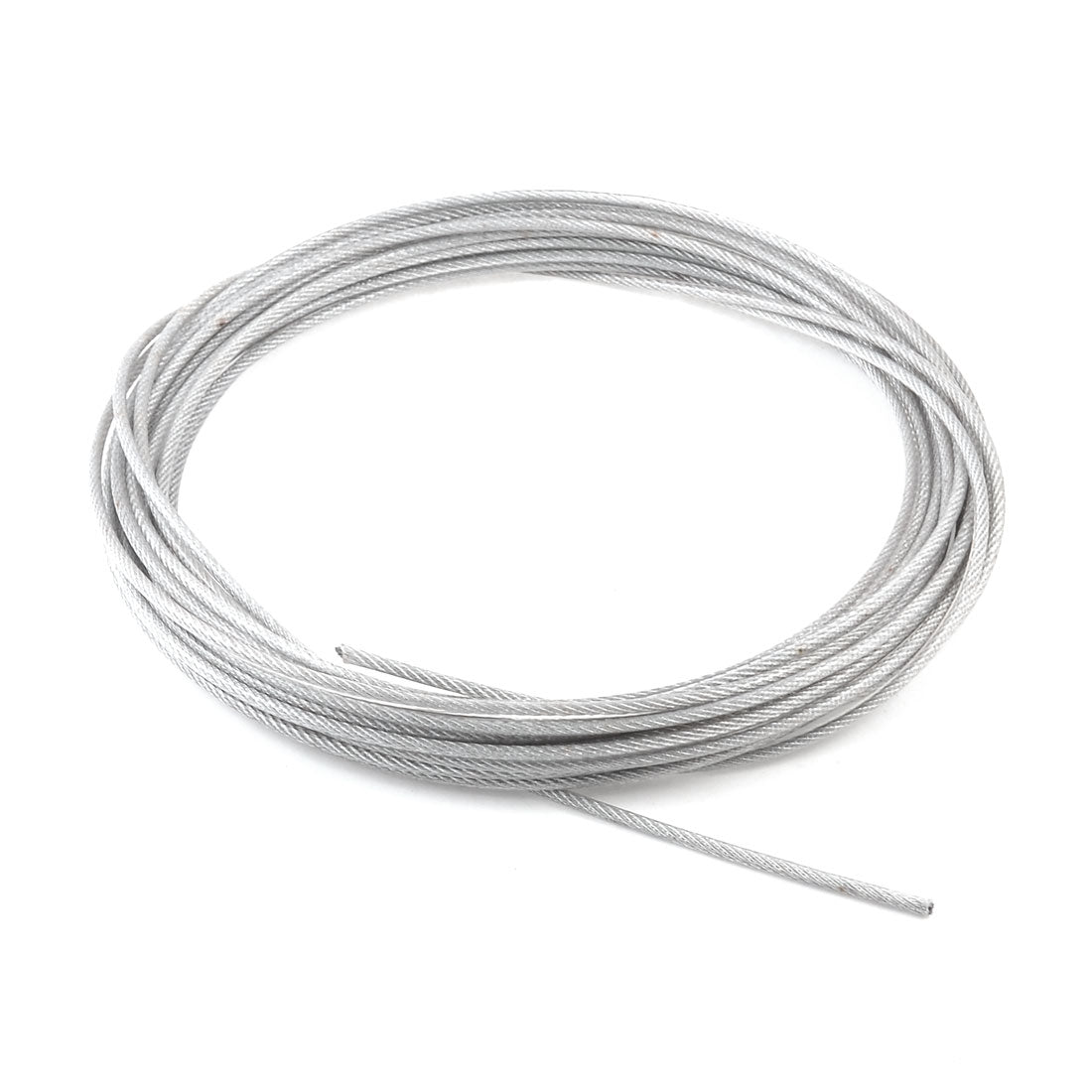 Harfington Hoisting Lifting 3mm Dia PVC Coated Flexible Stainless Steel Wire Rope 10m Long