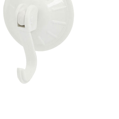 Harfington Uxcell Household Bathroom Glass White Clear Suction Cup Hook Wall Hanger