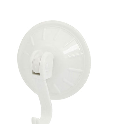 Harfington Uxcell Household Bathroom Glass White Clear Suction Cup Hook Wall Hanger