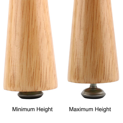 Harfington Uxcell 18 Pcs Metal Threaded Rod Round Plastic Base Leveling Foot 8mmx12mmx28mm