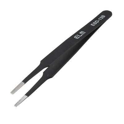 Harfington Anti-static Square Tip Stainless Steel Straight Tweezers