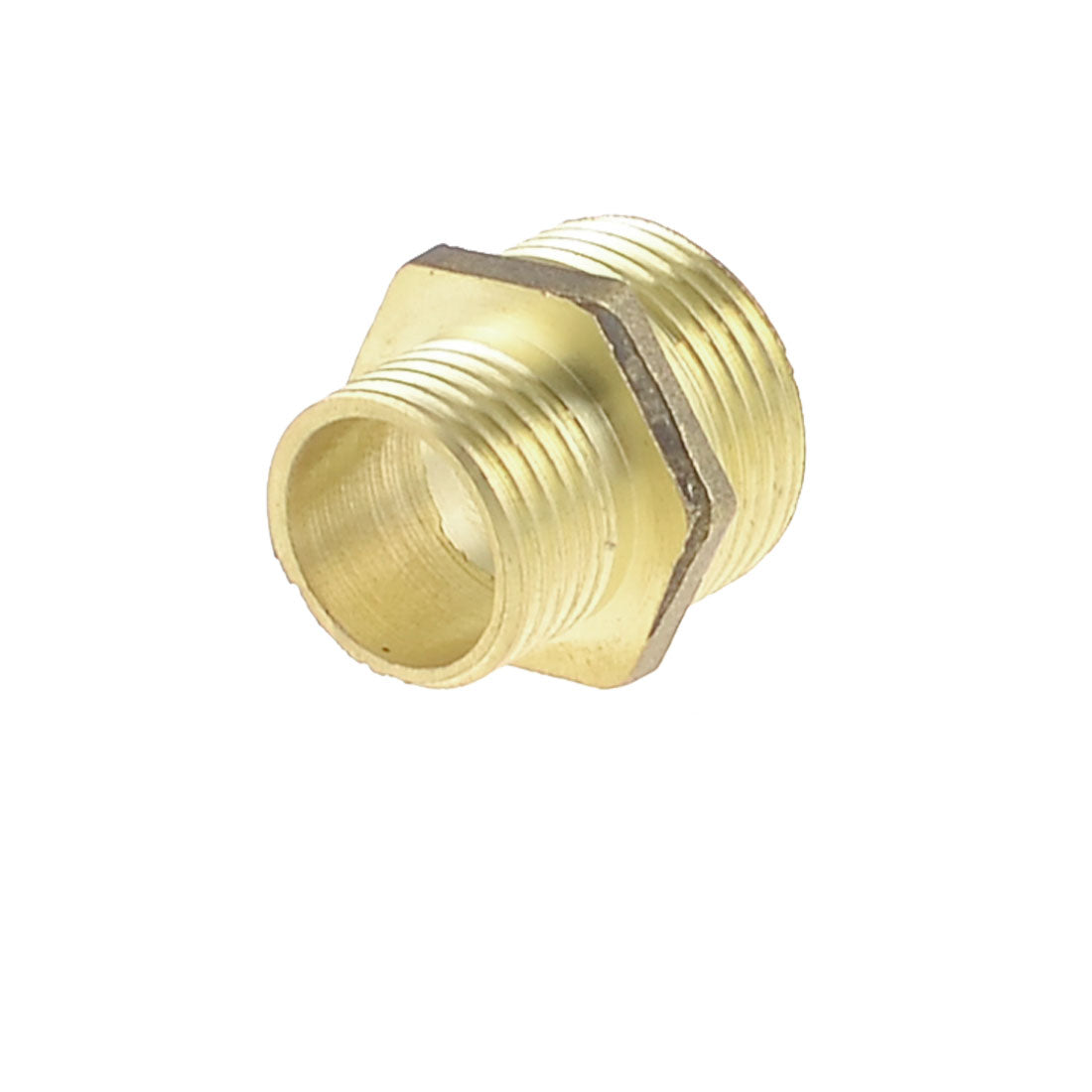 Harfington Brass Pneumatic Pipe 1/2" PT to 3/4" PT Male Thread M/M Equal Union Hex Nipple