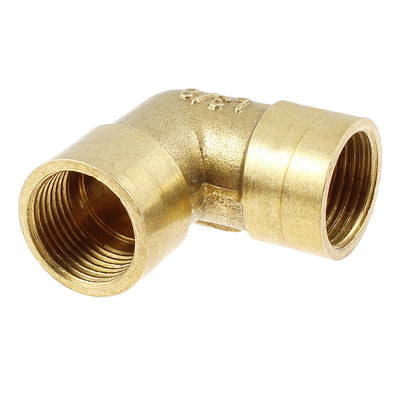 Harfington Right Angled 3/8" NPT Equal Female Threaded Brass Elbow Quick Fitting Connector