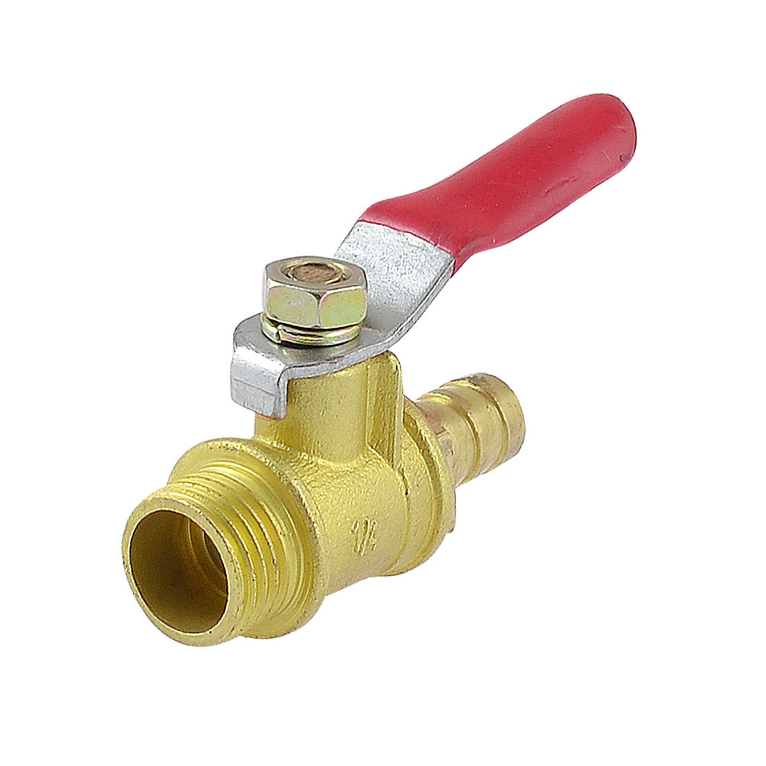 Harfington 13mmmm×8mm Full Port Lever Handle Hose Barb Brass Ball Valve