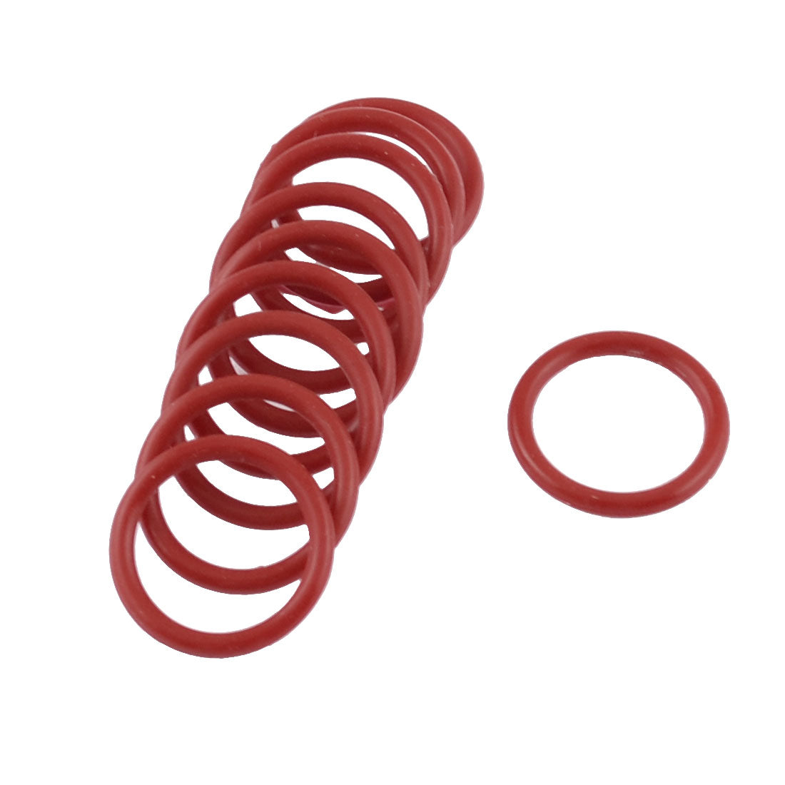 Harfington 10X Red Rubber 18mm×2mm×14mm Oil Seal O Rings Gaskets Washers