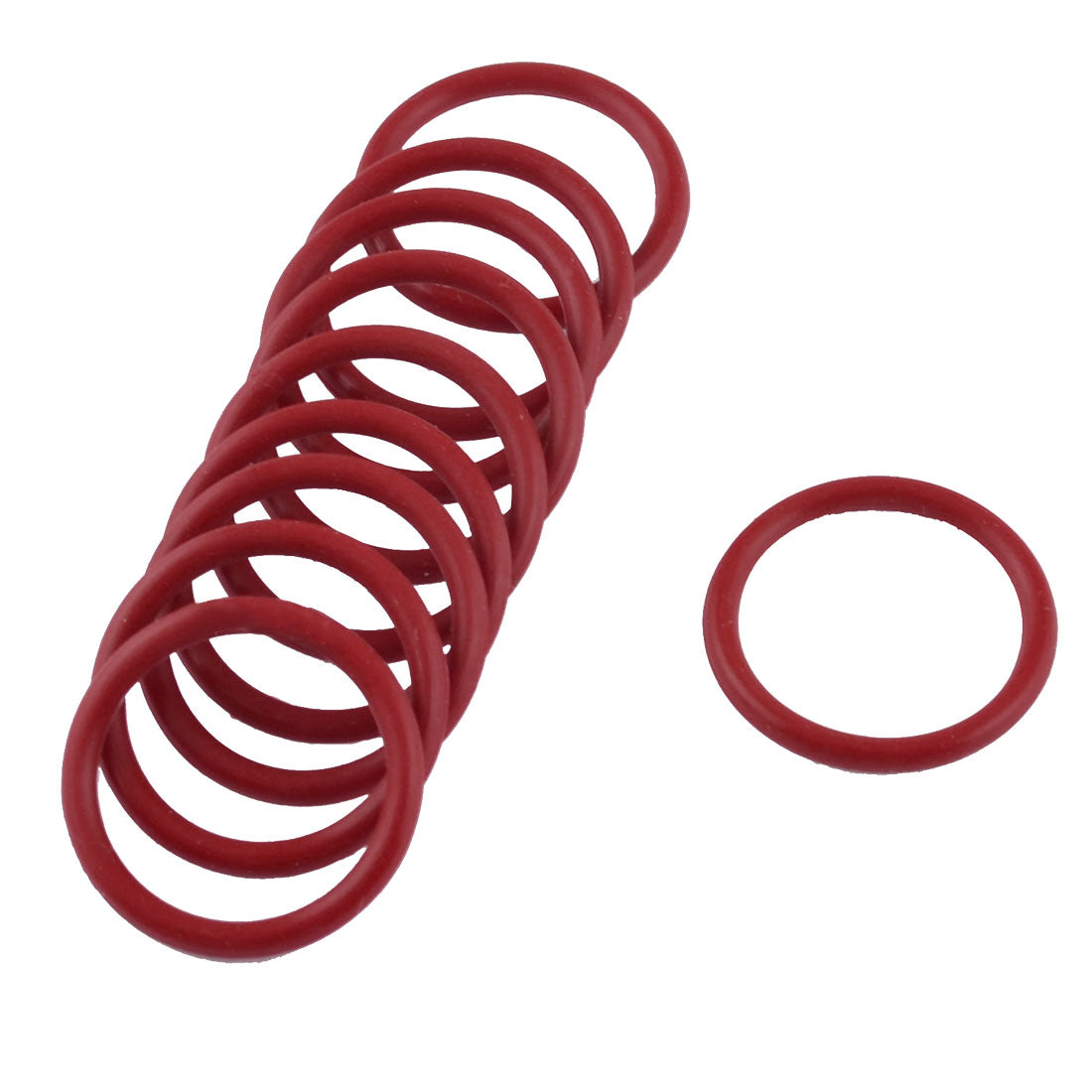 Harfington 10X Red Rubber 25mm×2.5mm×20mm Oil Seal O Rings Gaskets Washers