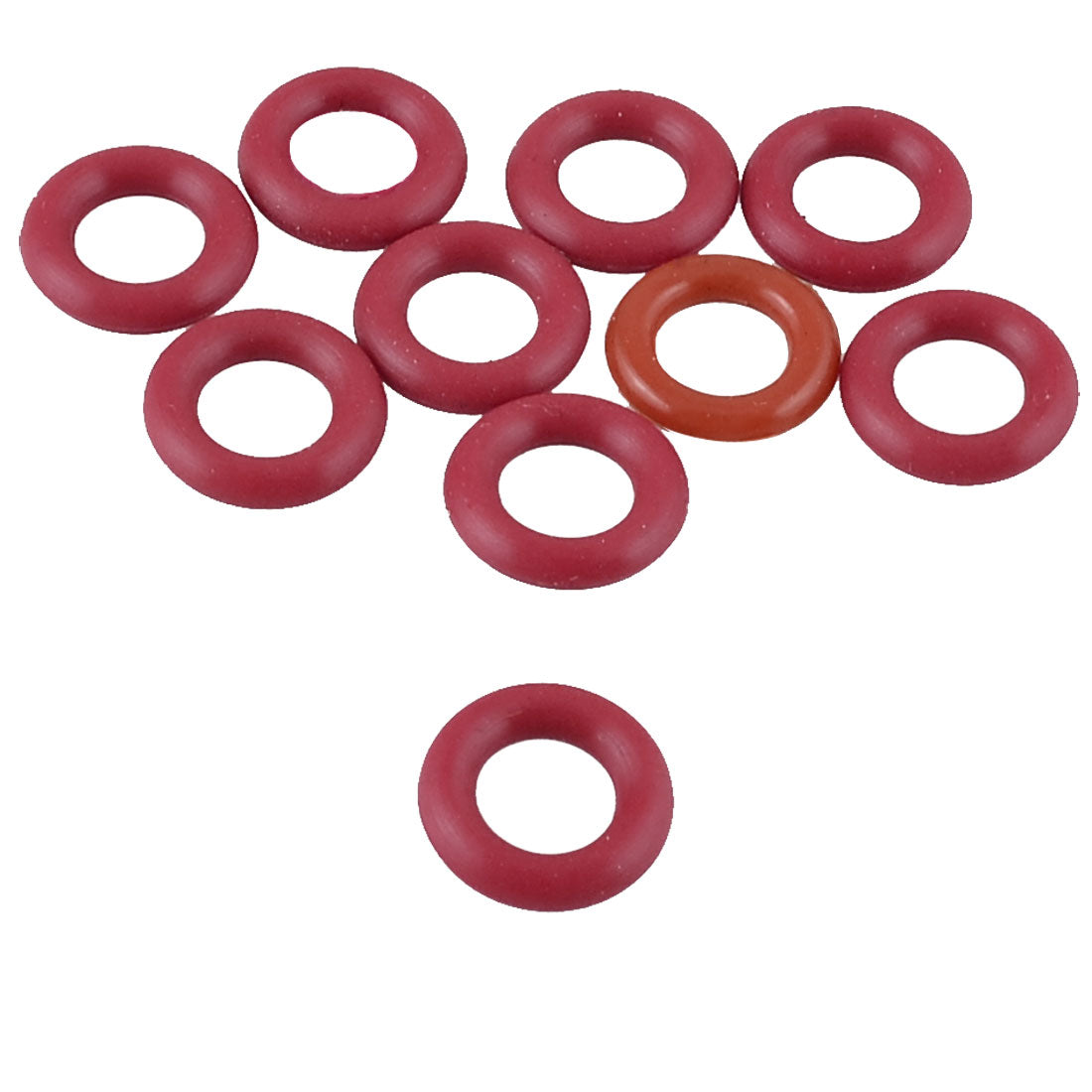 Harfington 10pcs 11mm Outside Dia 2.5mm Thickness Rubber Oil Filter Seal Gasket O Rings Red