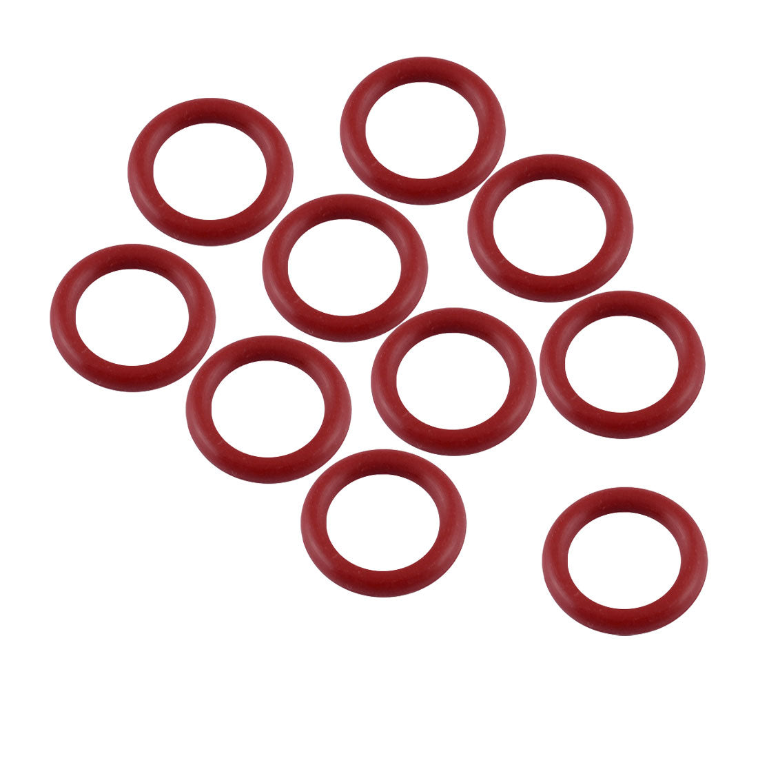 Harfington 10pcs Soft Rubber O Rings Seal Washer Replacement Red 15mm×2.5mm