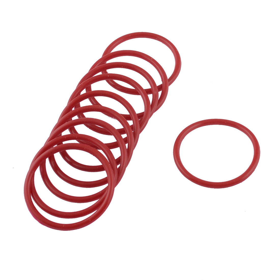 Harfington 10pcs 28mm Outside Dia 2mm Thickness Industrial Rubber O Rings Seals