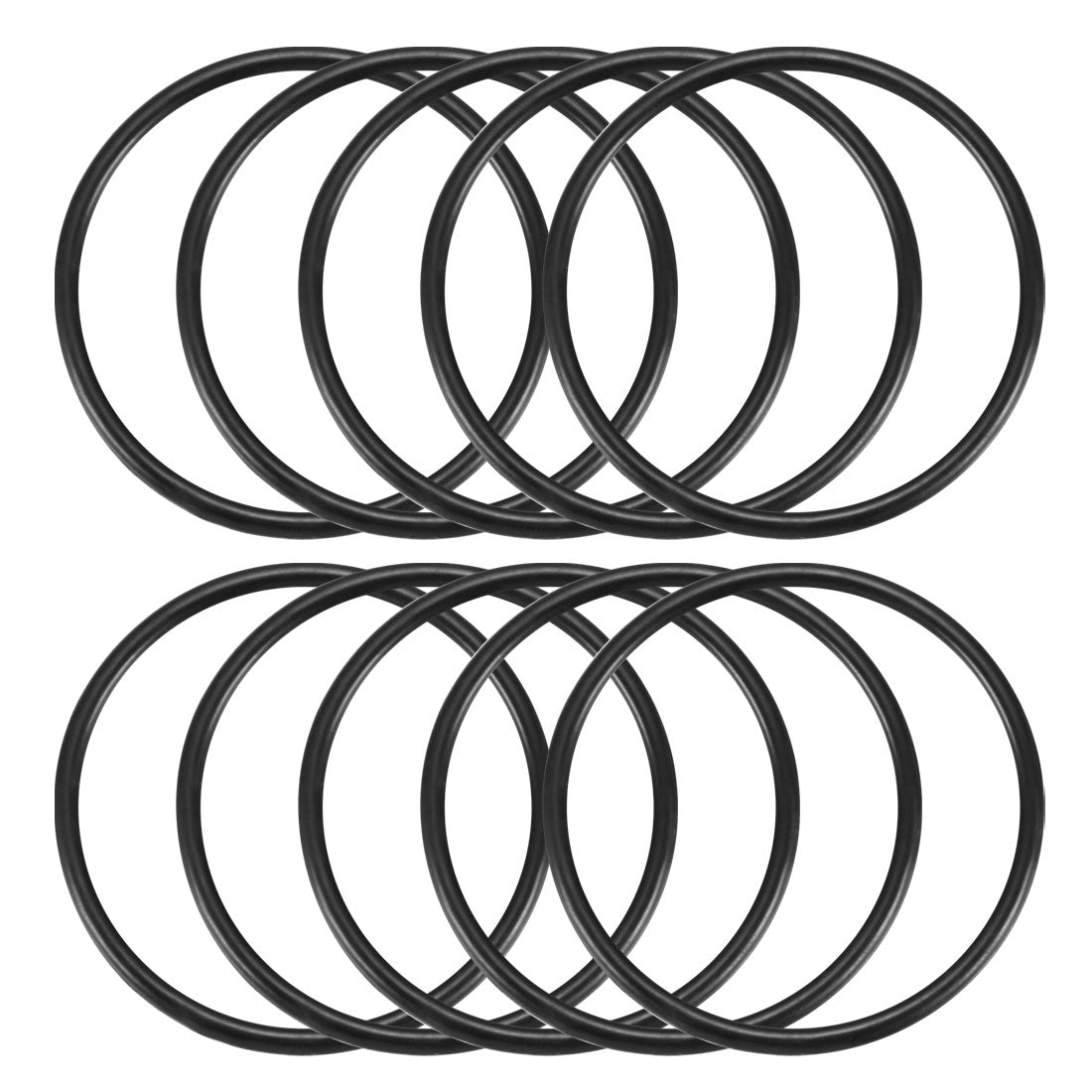 uxcell Uxcell 10 Pcs 3mm x 56mm Rubber Sealing Oil Filter O Rings Gasket Black