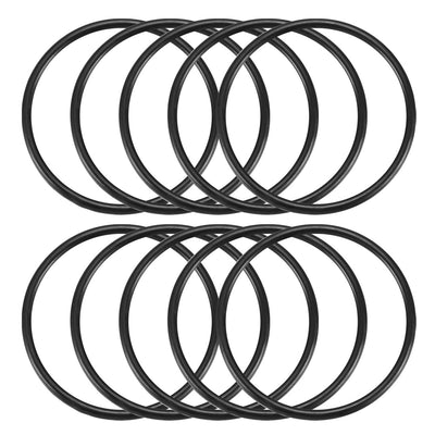 uxcell Uxcell 10 Pcs 3mm x 56mm Rubber Sealing Oil Filter O Rings Gasket Black