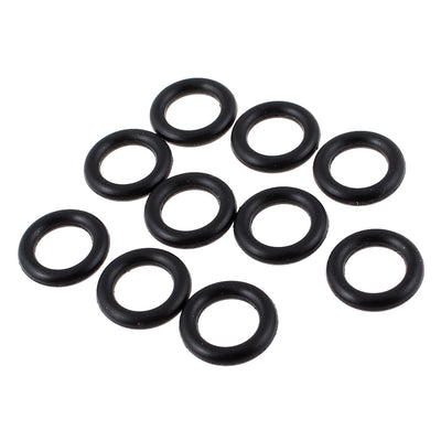 Harfington 10pcs Black Rubber Oil Seal O Shaped Rings Sealing Gasket Washers 10mm×2mm
