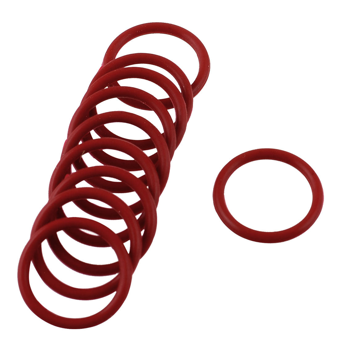 Harfington 10pcs Red Rubber Oil Filter Seal O Rings Gaskets 20mm×16mm×2mm