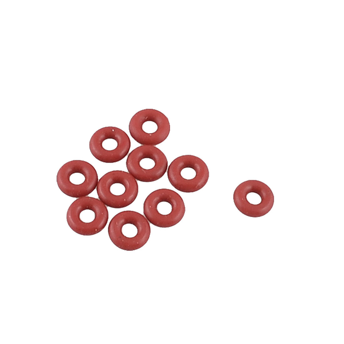 Harfington 10pcs 8mm Outside Dia 2.5mm Thickness Rubber Oil Filter Seal Gasket O Rings Red