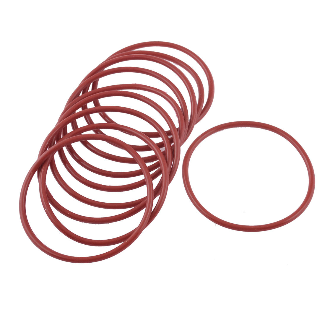 Harfington 10X Red Rubber 50mm×2.5mm×45mm Oil Seal O Rings Gaskets Washers