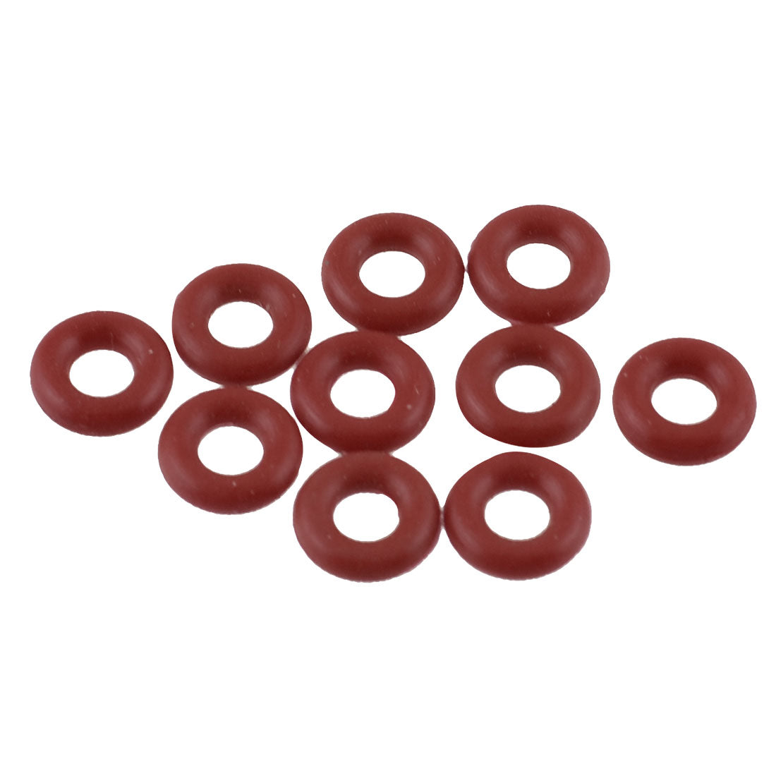 Harfington 10pcs 7mm Outside Dia 2mm Thickness Rubber Oil Filter Seal Gasket O Rings Red