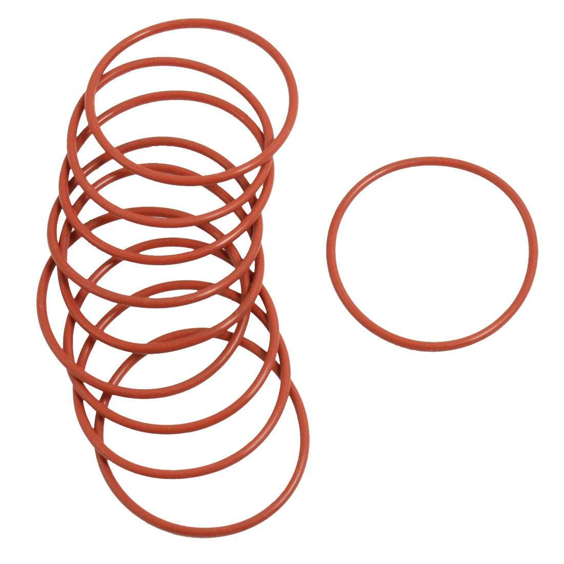 Harfington 10pcs 42mm Outside Dia 2mm Thick Industrial Rubber O Rings Seals