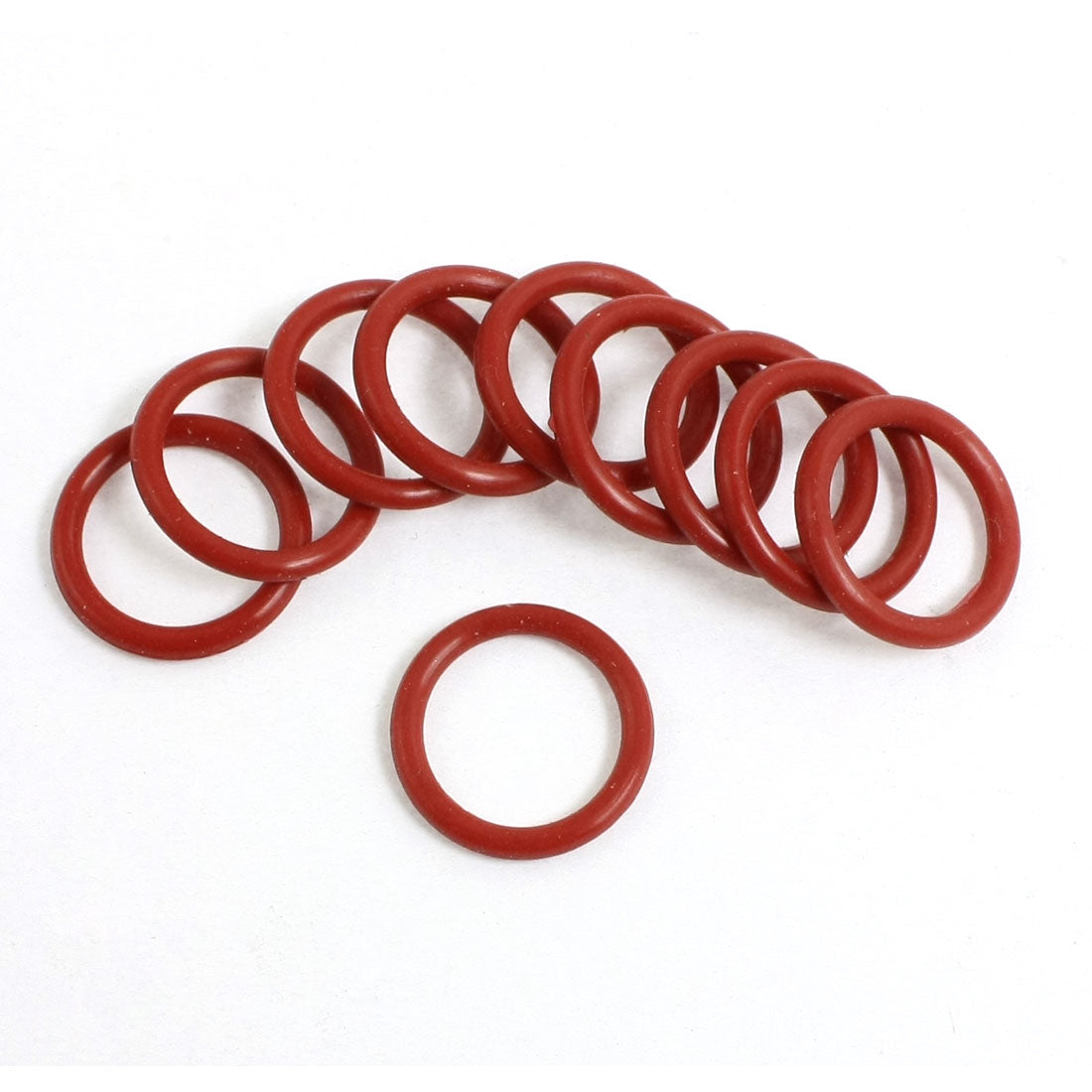Harfington 10pcs Flexible Rubber O Ring Seal Washer Replacement Red 16mmx2mm