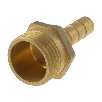 Harfington Brass 6mm Hose Barb to 3/8" PT Male Thread Pneumatic Fitting Connector