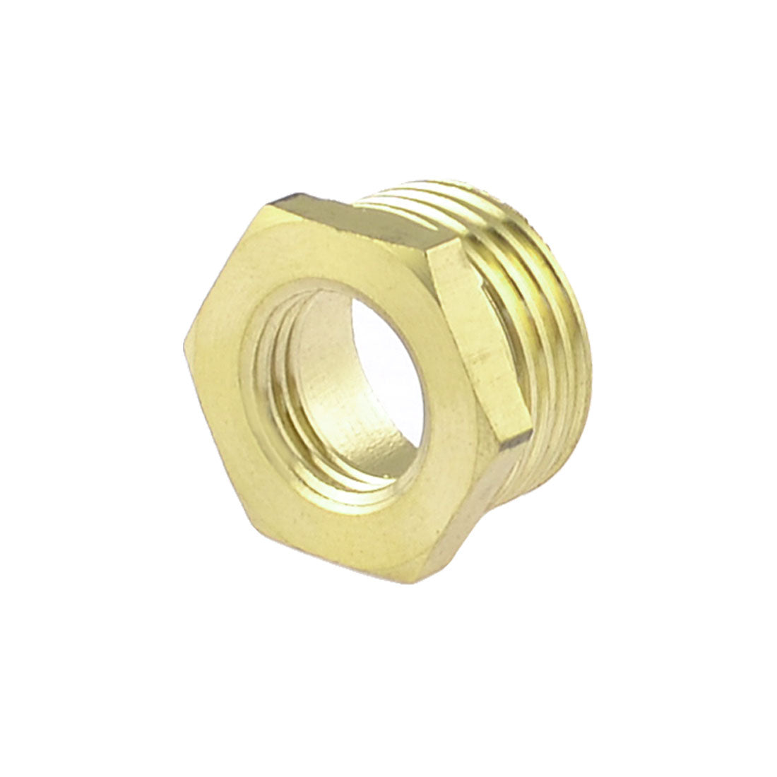 Harfington Brass 1/2" NPT Male to 1/4" NPT Female Thread Hex Bushing Piping Quick Coupler