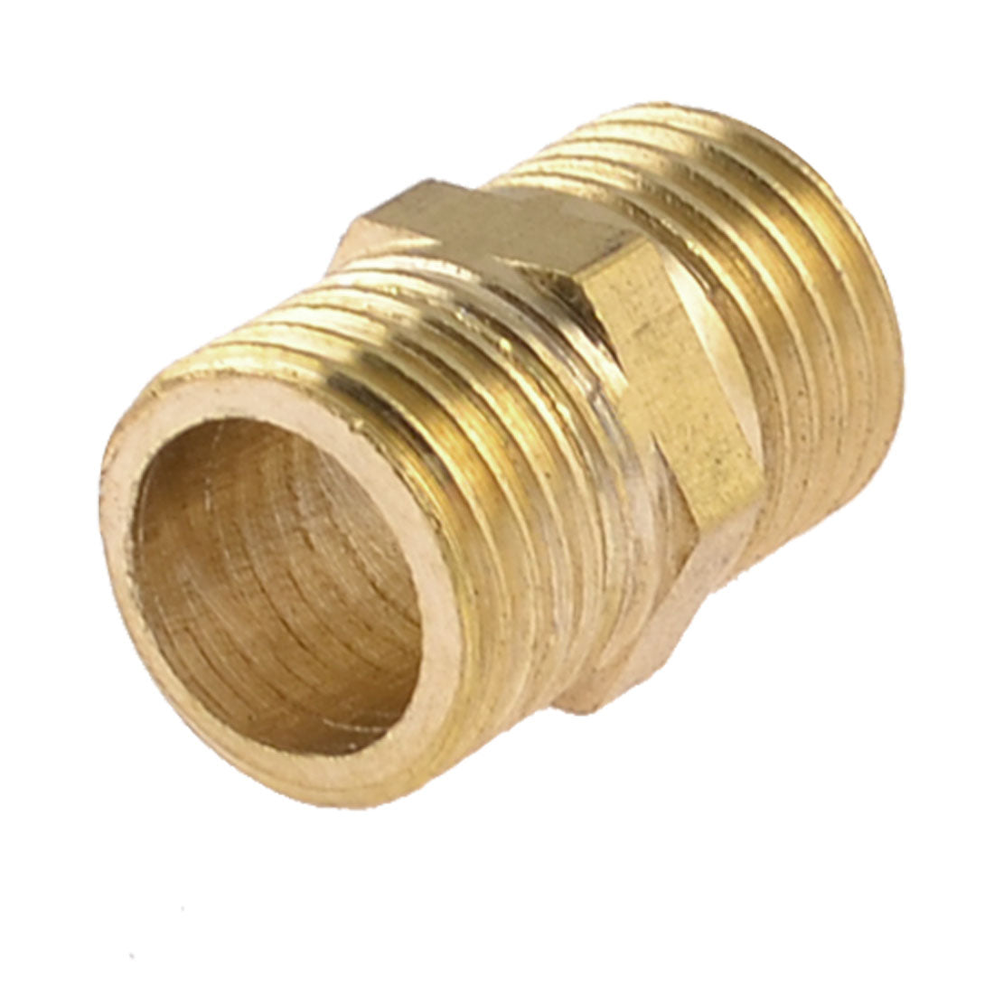 Harfington Brass 1/4" PT to 1/4" PT Male Thread Hex Nipple Pneumatic Piping Quick