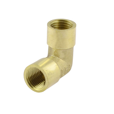 Harfington Brass 1/4BSP Female Thread Right Angle Pneumatic Piping Elbow Quick Connector