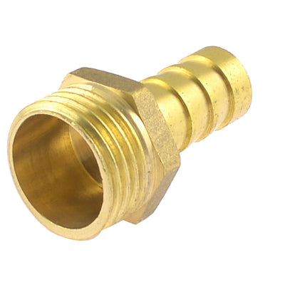 uxcell Uxcell Brass 12mm Hose Barb to 1/2" PT Male Thread Pneumatic Coupling Connector