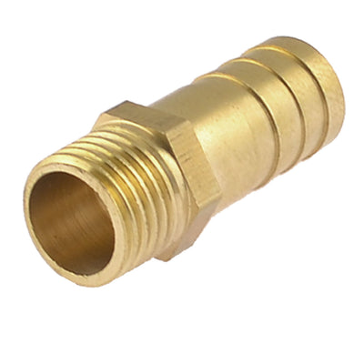 Harfington Brass 12mm Hose Barb to 1/4" PT Male Thread Pneumatic Coupling Connector