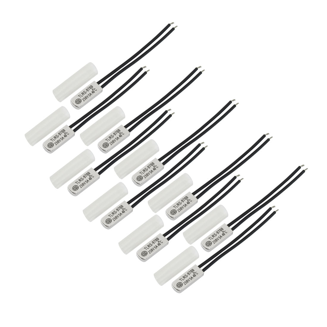 Harfington TLRS-9700 40 Celsius Bimetal Thermoastat Temperature Control Switch N.C 10 Pcs Steel Top