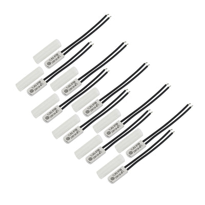 Harfington TLRS-9700 40 Celsius Bimetal Thermoastat Temperature Control Switch N.C 10 Pcs Steel Top