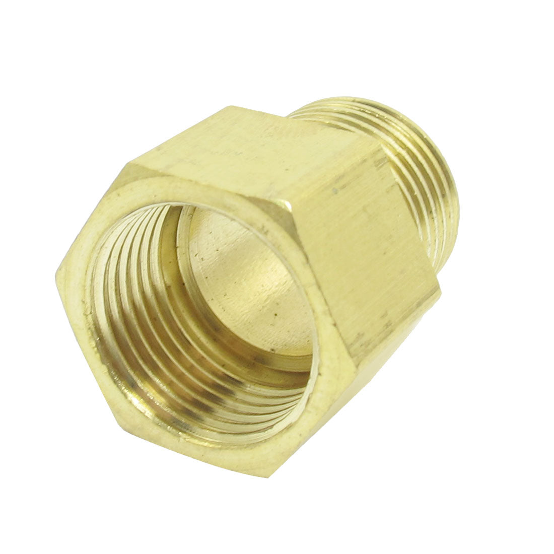 Harfington 3/8"×3/8" PT Thread Male to Female Hex Bushing Tube Fittings Straight Adapter