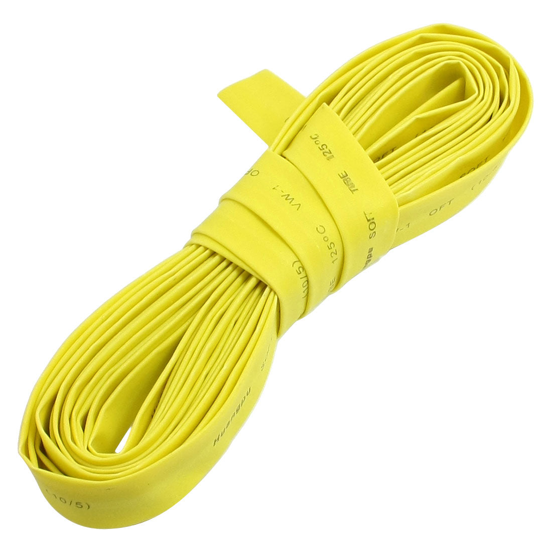 Harfington Yellow 10mm Diameter Polyolefin 2:1 Halogen-Free Heat Shrink Tubing 5M 16Ft