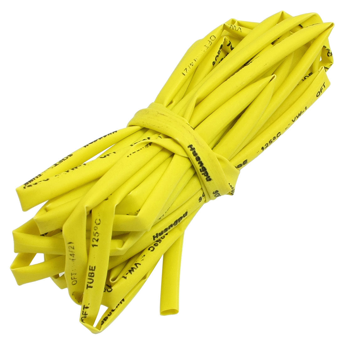 Harfington Ratio 2:1 Yellow Polyolefin 4mm Dia Heat Shrink Shrinkable Tube 5M
