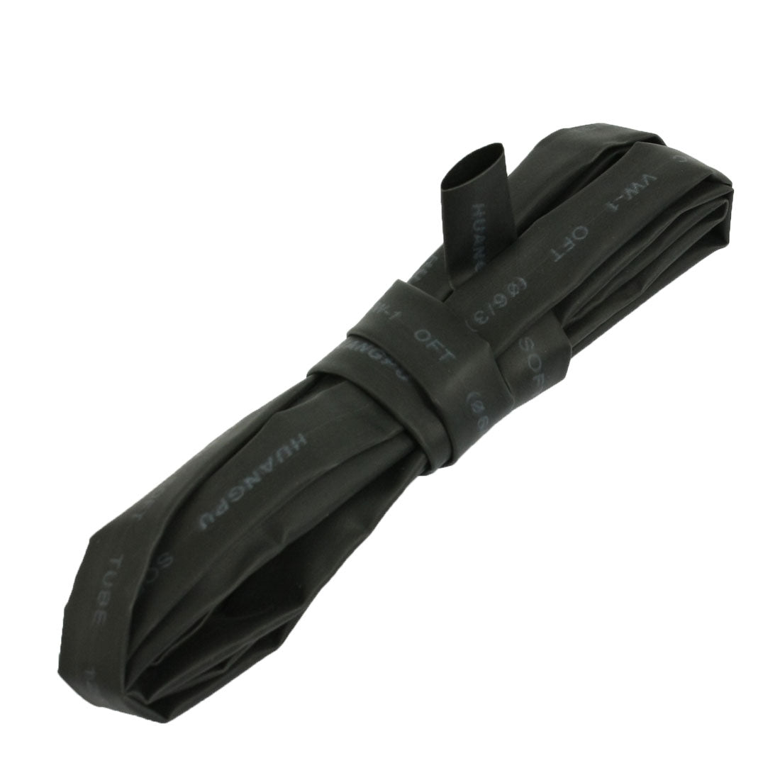 Harfington 1.5M 4.9ft 6mm Diameter Heat Shrinkable Tube Shrink Tubing Black